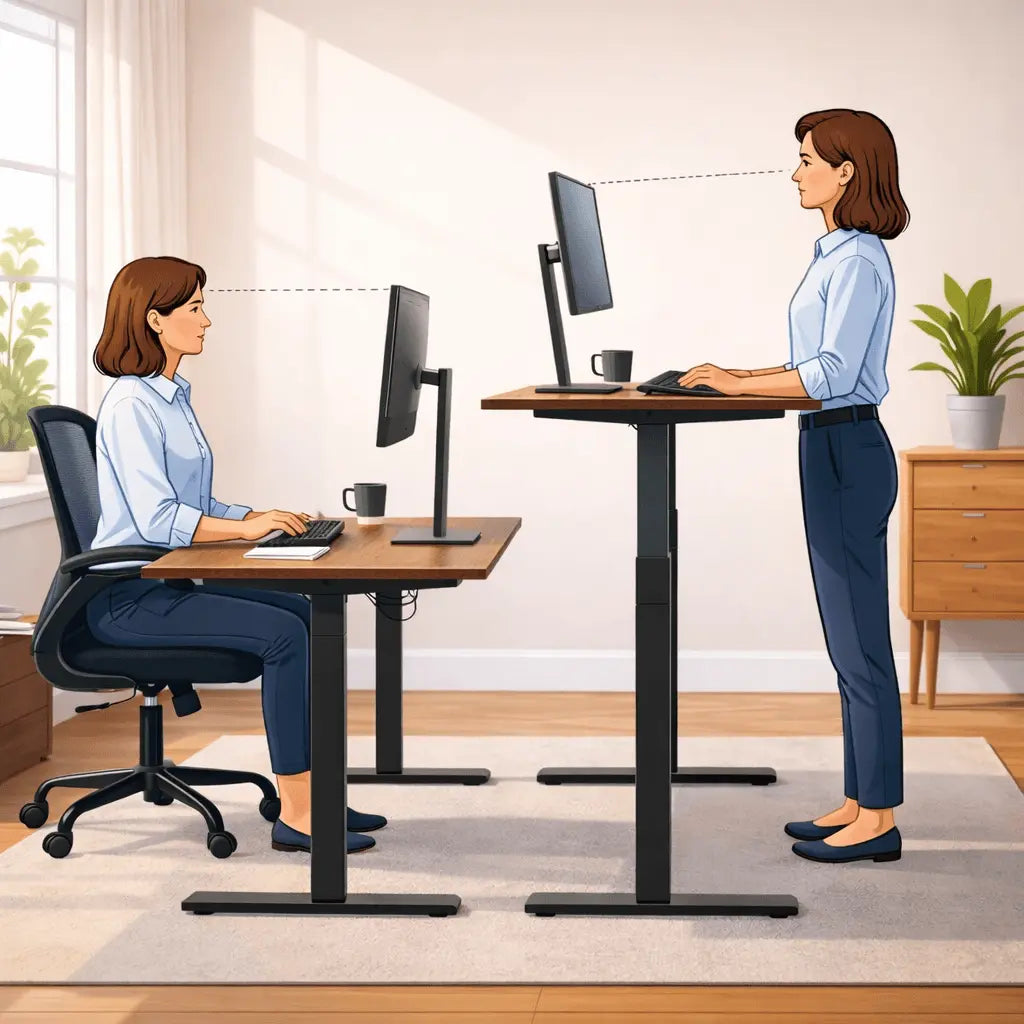 Quelle hauteur choisir pour un bureau réglable en hauteur ?