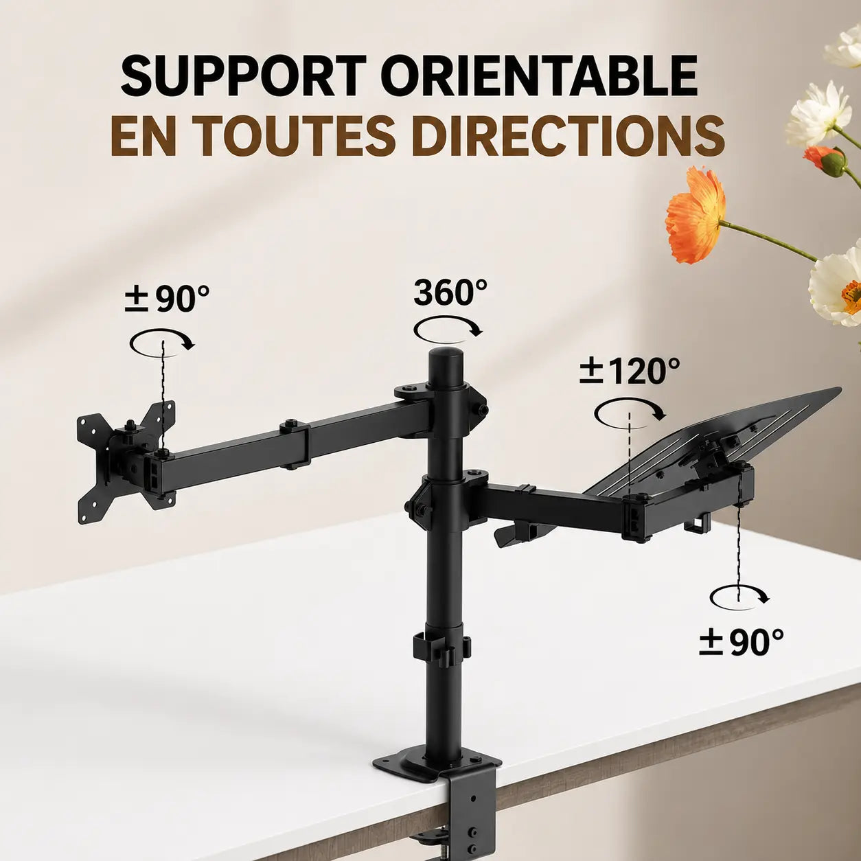 Support pour écran et PC StandFlow
